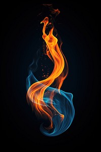 Flame fire smoke blue. AI generated Image by rawpixel.