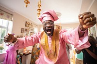Nigerian man tradition shouting adult. AI generated Image by rawpixel.