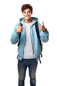 Brazilian student sleeve jacket smile. AI generated Image by rawpixel.