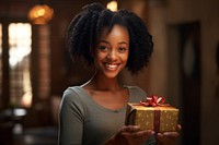 South African woman adult smile gift. AI generated Image by rawpixel.