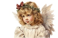 Christmas angle portrait angel representation. AI generated Image by rawpixel.