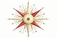 Christmas star white background echinoderm chandelier. AI generated Image by rawpixel.