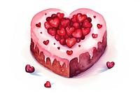 A valentine cake dessert food pomegranate. AI generated Image by rawpixel.