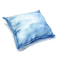 Blue pillow cushion white background relaxation. AI generated Image by rawpixel.