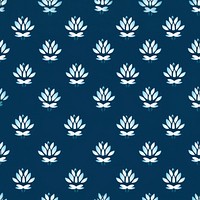Lotus blue background pattern backgrounds repetition. AI generated Image by rawpixel.