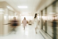 Medical center architecture corridor commuter. AI generated Image by rawpixel.