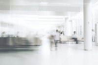Medical center architecture light defocused. AI generated Image by rawpixel.
