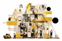 Construction architecture white background manufacturing. AI generated Image by rawpixel.