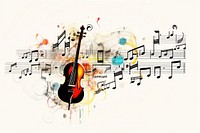 Music notes guitar performance creativity. AI generated Image by rawpixel.