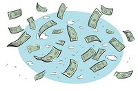 Money backgrounds cartoon dollar. AI generated Image by rawpixel.