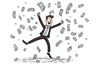 Money drawing cartoon sketch. AI generated Image by rawpixel.