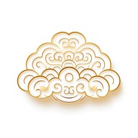 China cloud icon jewelry white gold. AI generated Image by rawpixel.