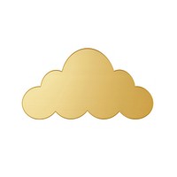 Cloud icon gold logo white background. AI generated Image by rawpixel.