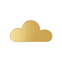 Cloud icon gold white background . AI generated Image by rawpixel.