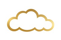 Cloud outline white logo white background. AI generated Image by rawpixel.
