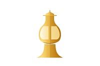 Lamp icon lampshade gold white background. AI generated Image by rawpixel.
