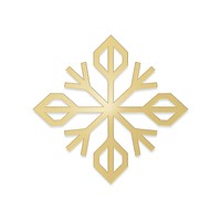 Snowflake icon decoration white gold. AI generated Image by rawpixel.