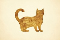 Cat icon mammal animal gold. AI generated Image by rawpixel.