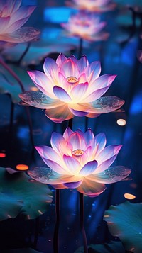 Lotus flowers petal plant lily. AI generated Image by rawpixel.