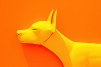 Dog animal yellow representation. AI generated Image by rawpixel.