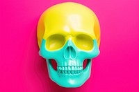 Skull anatomy yellow purple. AI generated Image by rawpixel.