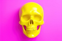 Skull yellow purple spooky. AI generated Image by rawpixel.