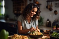 Female cooking south asian food kitchen adult. AI generated Image by rawpixel.