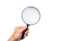 Hand hold magnifying glass white background discovery holding. AI generated Image by rawpixel.