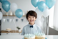 Happy boy Japanese birthday party cake balloon dessert. AI generated Image by rawpixel.