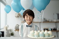 Happy boy Japanese birthday party balloon child cake. AI generated Image by rawpixel.