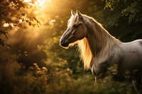 Horse sunlight stallion animal. AI generated Image by rawpixel.