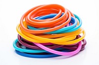 Colourful rubber bracelet jewelry white background. AI generated Image by rawpixel.