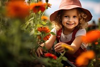 Happy girl gardening with mom portrait outdoors nature. AI generated Image by rawpixel.