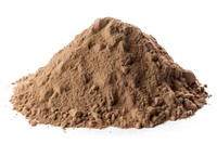 Pile of sand dark powder soil white background. AI generated Image by rawpixel.