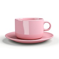 Single pink pot with saucer coffee drink cup. AI generated Image by rawpixel.