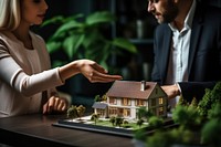 Real estate agent consulting female client about buying house adult architecture holding. AI generated Image by rawpixel.
