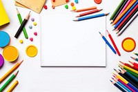 School supplies backgrounds pencil white background. AI generated Image by rawpixel.
