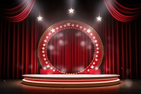 Circus stage curtain theater circle. AI generated Image by rawpixel.