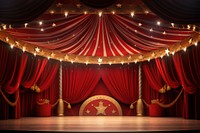 Circus stage auditorium curtain theater. 