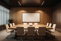 Meeting room table chair furniture. AI generated Image by rawpixel.
