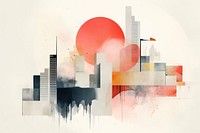 City abstract painting collage. AI generated Image by rawpixel.