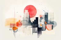 City backgrounds abstract painting. AI generated Image by rawpixel.
