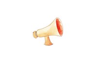 Sign of loudspeaker white background electronics trumpet. AI generated Image by rawpixel.