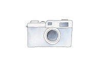 Camera white background photographing electronics. AI generated Image by rawpixel.