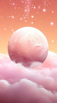 Planet in fantasy pastel space astronomy outdoors nature. AI generated Image by rawpixel.