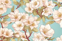 Sakura wallpaper blossom pattern. AI generated Image by rawpixel.