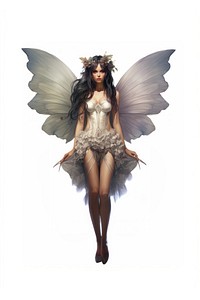 Fairy girl angel adult white background. AI generated Image by rawpixel.