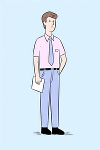 Office man cartoon adult line. AI generated Image by rawpixel.