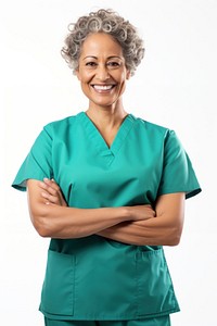 Mature female doctor portrait adult nurse. AI generated Image by rawpixel.