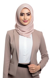 Muslim businesswoman portrait clothing scarf. 